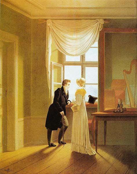 Georg Friedrich Kersting Paar am Fenster oil painting picture